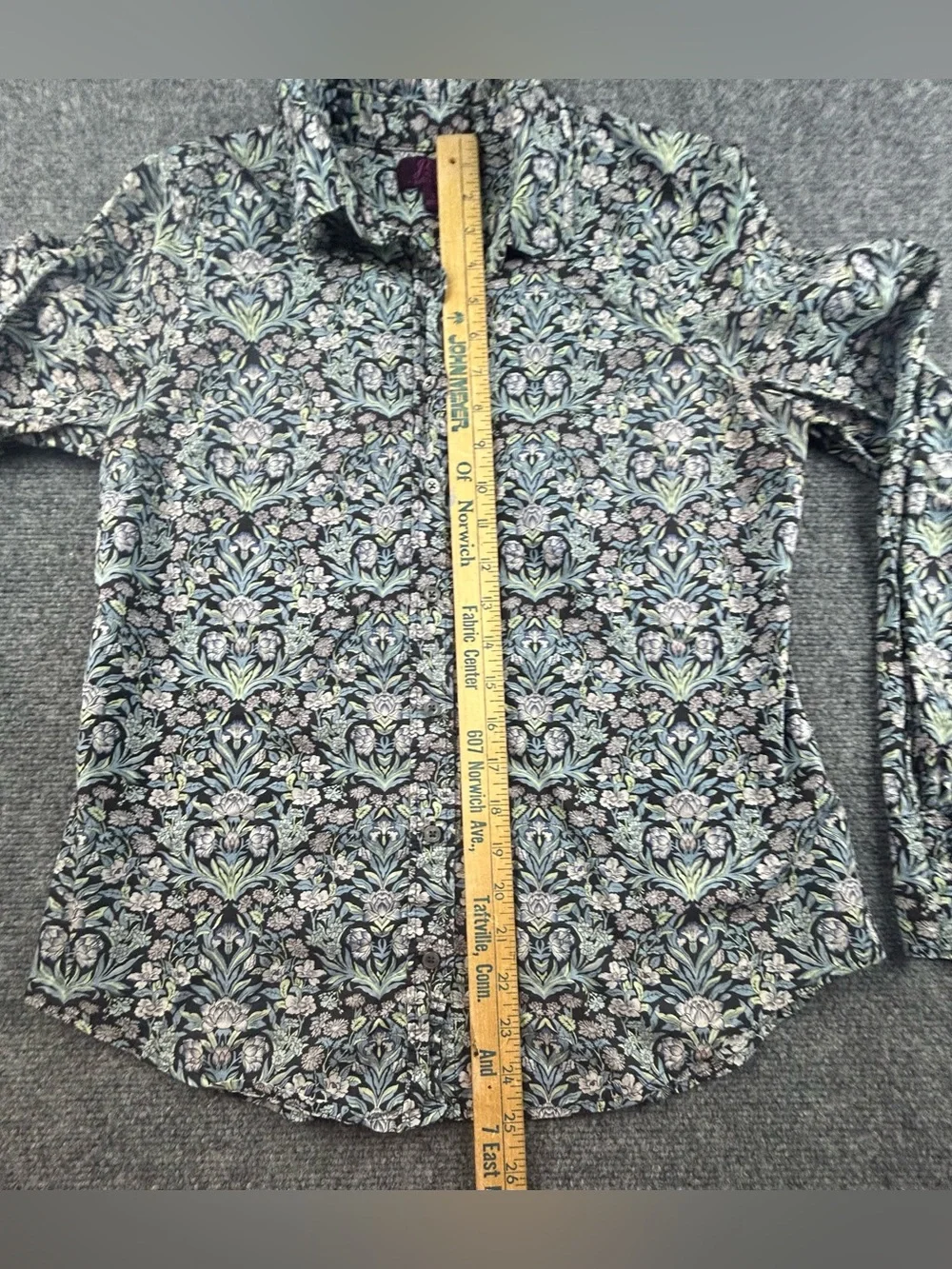 J Crew Liberty Floral Print Long Sleeve Button Down Shirt Womens 8